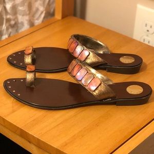 Liliana Colorful Toe Ring Sandals